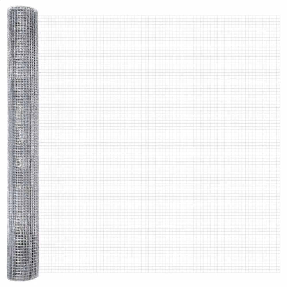 Berkfield Home Welded Wire Fence, Galvanised Steel, Grey, H: 140 cm, W: 10 m – 2