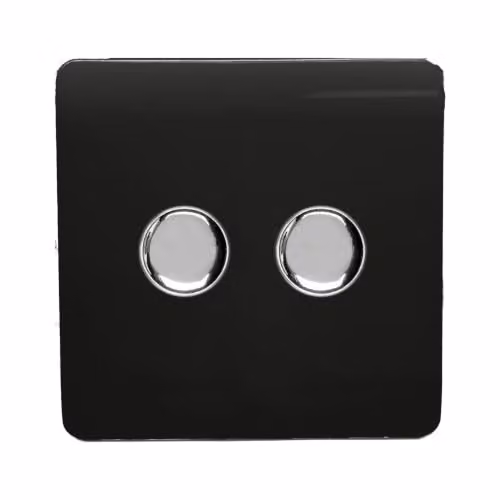 Trendi 2 Gang 2 Way LED Dimmer Switch in Piano Black – 2