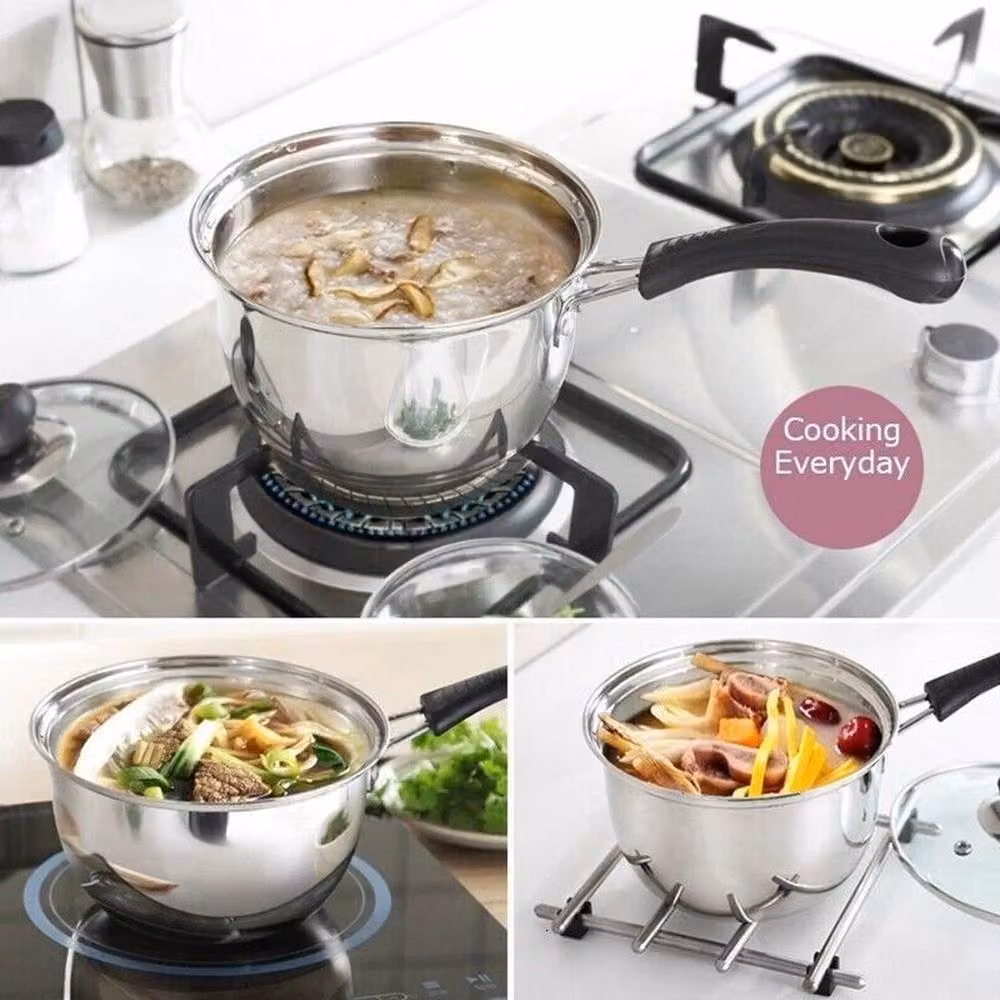 Kelvenix 3-Piece Non-Stick Saucepan and Cookware Set in Silver – 3