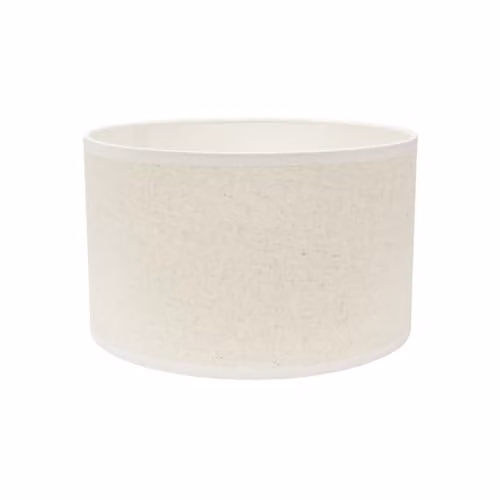 ValueLights Eva Small Drum Fabric Lamp Shade in White and Beige