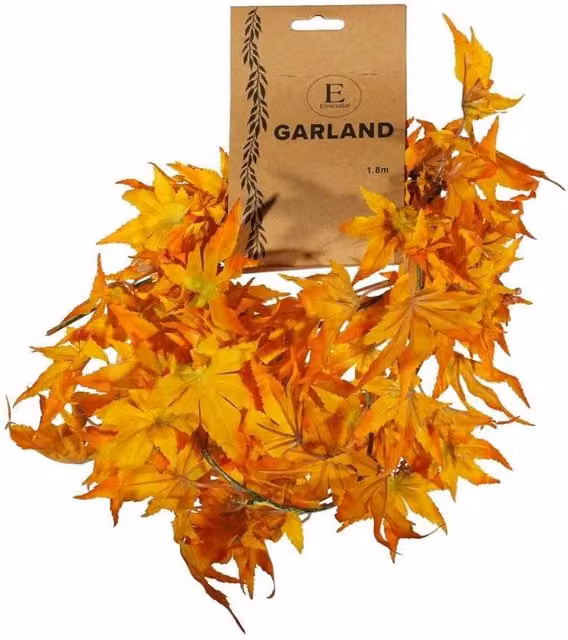 KDMD Essential Yellow Acer Palmatum Autumn Foliage Garland, 180cm – 1