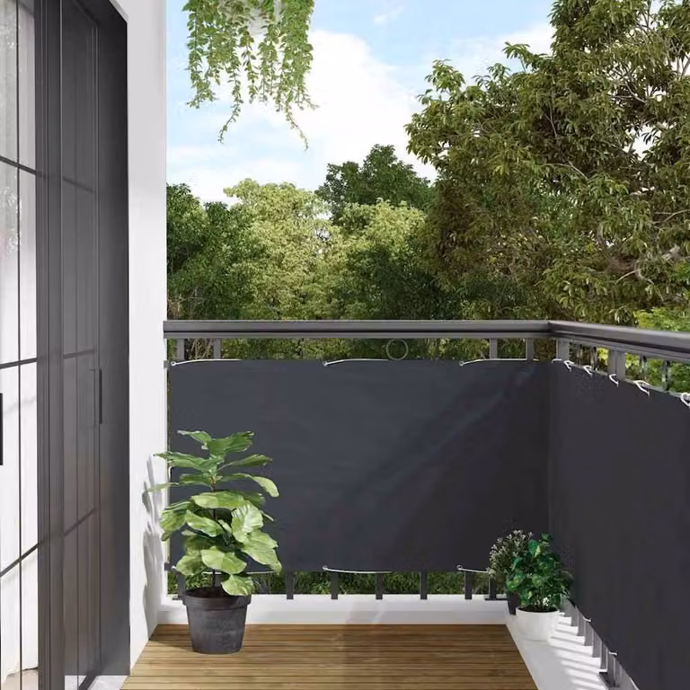 Berkfield Home Durable Anthracite Balcony Privacy Screen, W: 600 cm, H: 120 cm