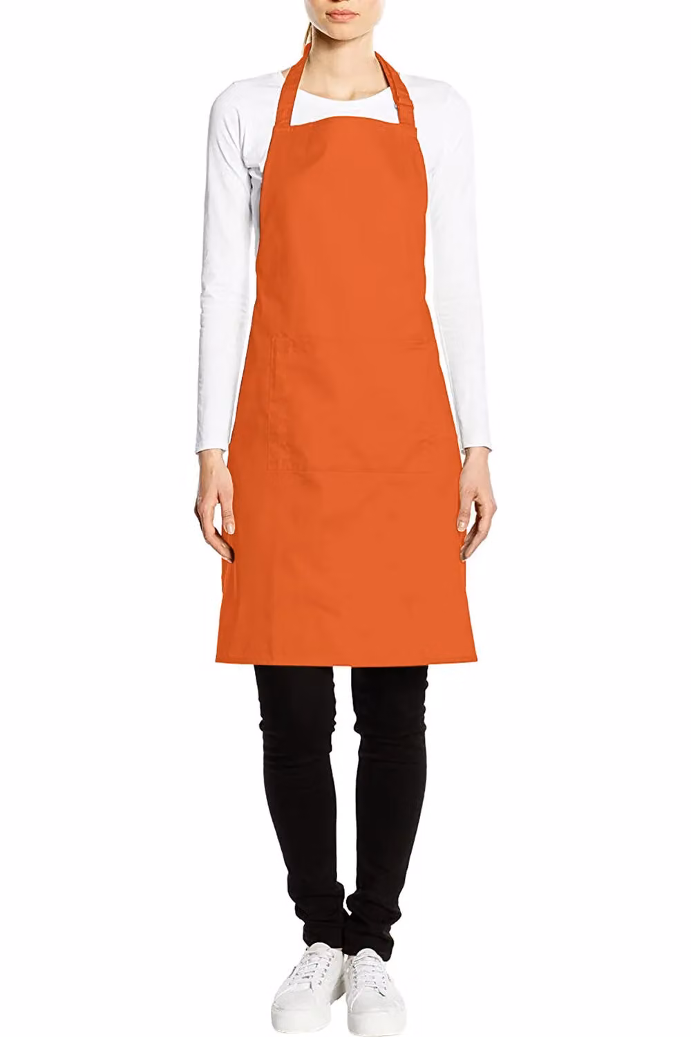 Premier Women's Bip Apron with Pocket in Orange – 2