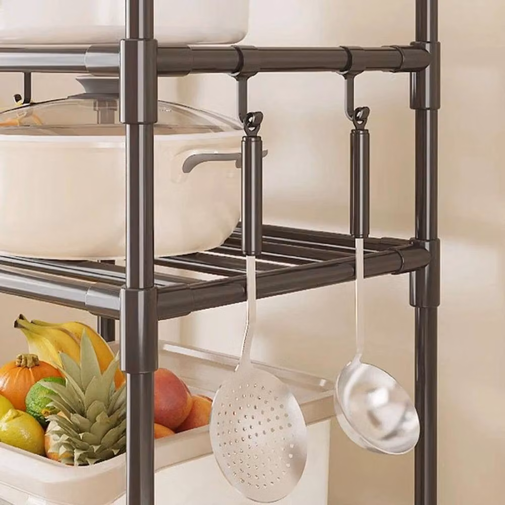 Kelvenix 6 Tier Heavy Duty Metal Storage Rack in Black, W/D/H: 32 x 32 x 170 cm – 4