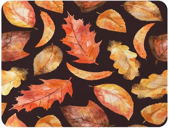Benjamin Tate Design Autumn Leaves Floral Fleece Blanket in Black and Orange, W/D/H: 120 x 150 cm – 2