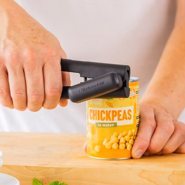 KitchenAid Multifunction Can Opener with Stainless Steel Blade and Ergonomic Grip, Black, 18 cm