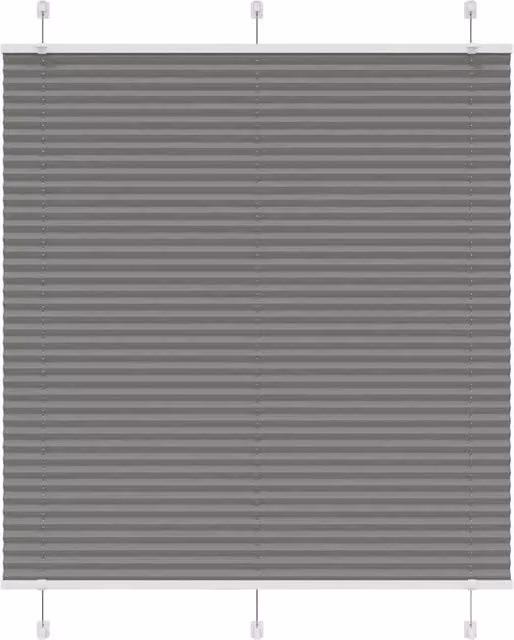 Berkfield Home Single Pleat Corded Blind in Anthracite and Black, W: 115 cm, H: 150 cm