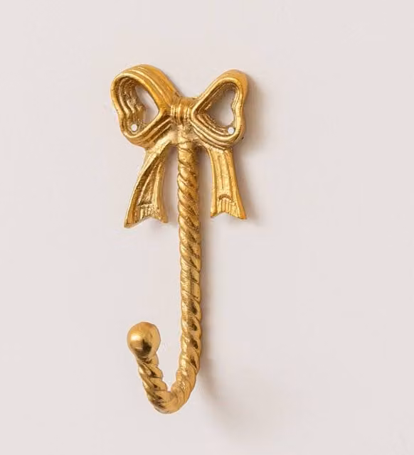 Melody Maison Gold Metal Bow Wall Mounted Hook