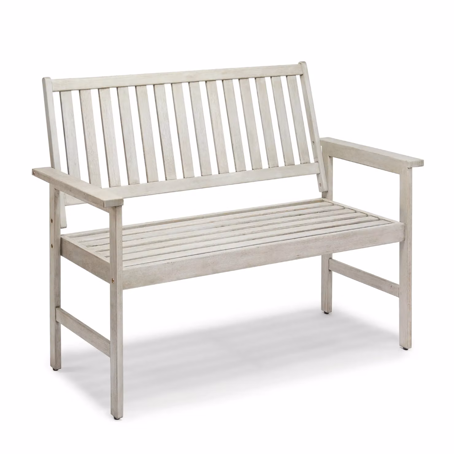 VonHaus Murcia 2 Seater Acacia Wood Garden Bench in Light Grey, W: 120 cm, D: 58 cm, H: 90.5 cm – 2
