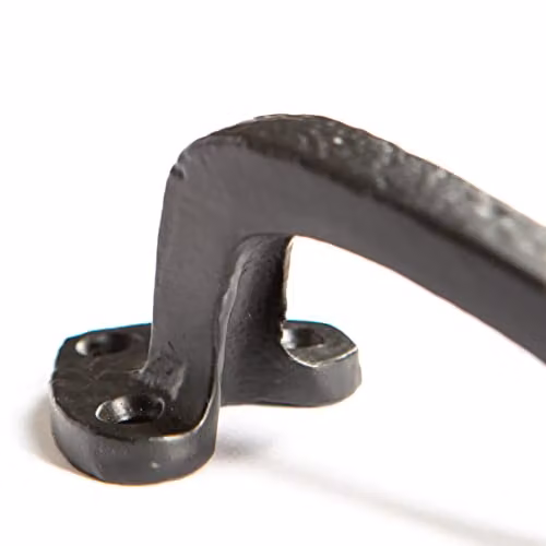 Hammer and Tongs Rustic Arrowhead Iron Door Handle in Matt Black, Pack of 2 – 3