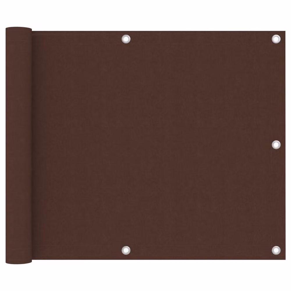 Berkfield Home Brown Oxford Fabric Balcony Screen and Side Awning, W/H: 300 x 75 cm – 2