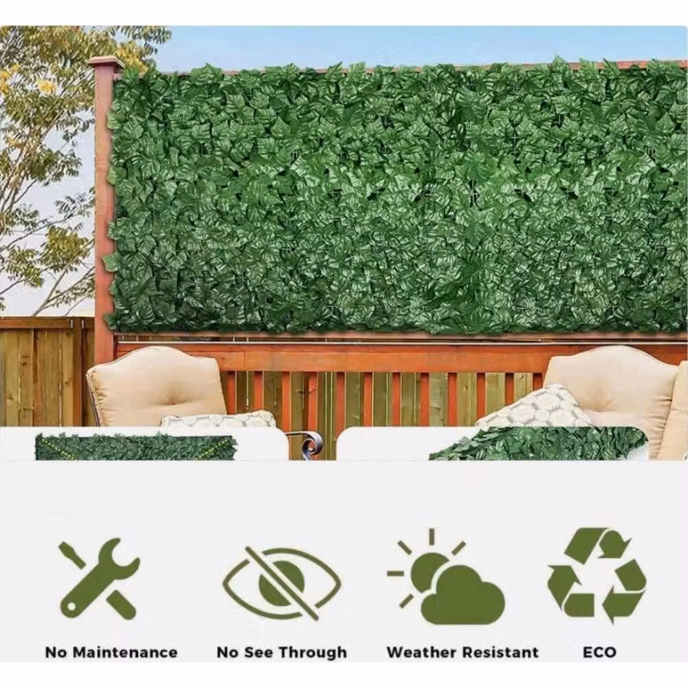 SPETLEK 3m Artificial Ivy Leaf Hedge in Green – 3