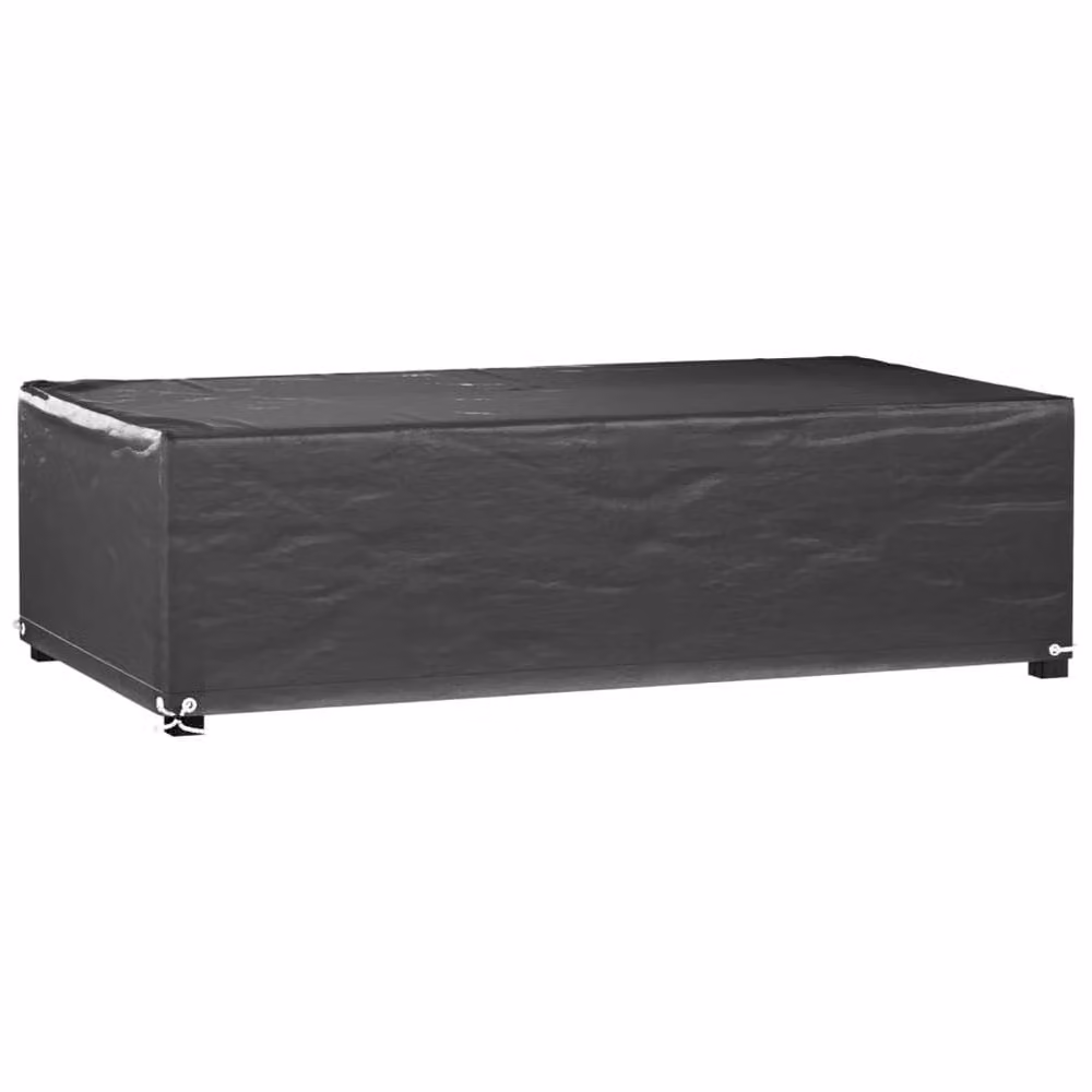 Berkfield Home Water Repellent Rectangular Bench Covers, 2 Pack, Black, W/D/H: 125 x 70 x 35 cm – 3