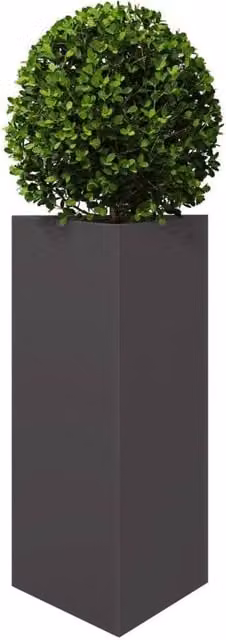 Berkfield Home Durable Steel Triangular Garden Planter Tub, Black, H 70 x W 40 x D 34.5 cm