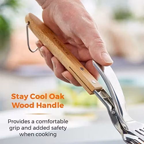 Tower Outdoor Living Multi-Functional Stainless Steel Spatula with Wooden Handle in Silver – 4