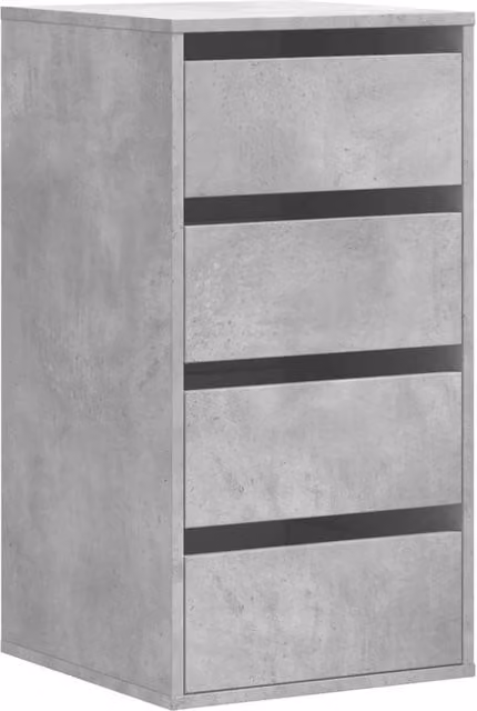 Berkfield Home Corner Chest of Drawers in Concrete Grey, W/D/H: 40 x 41 x 76 cm – 1