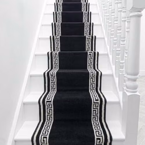runrug Soft and Durable Stair Runner Carpet in Black, W: 100 cm, L: 540 cm – 5