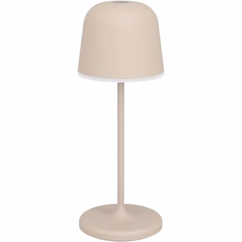 Loops Modern LED Table Lamp in Beige with Adjustable Touch Control and E27 Bulb Included