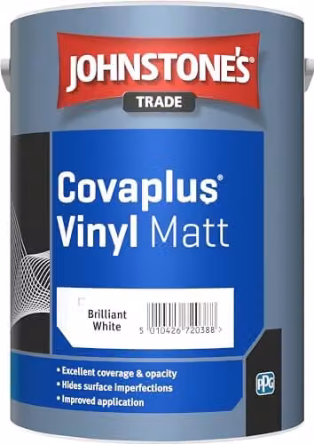 Johnstone's Trade Covaplus Matt Emulsion Brilliant White 5 l