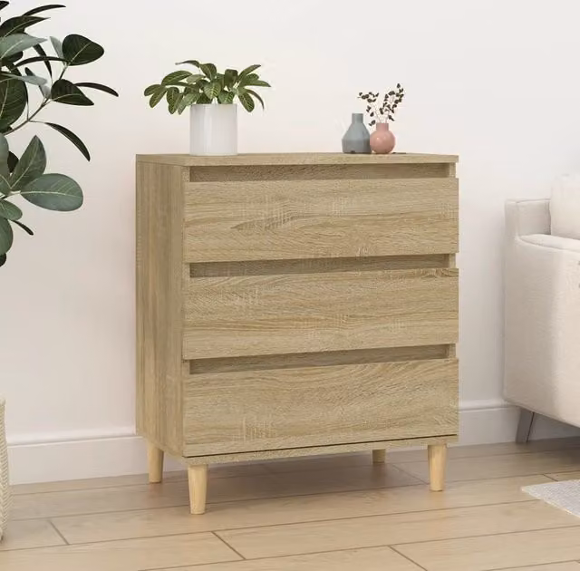 Berkfield Home Sonoma Oak Sideboard in Brown, W/D/H: 60 x 35 x 70 cm – 1
