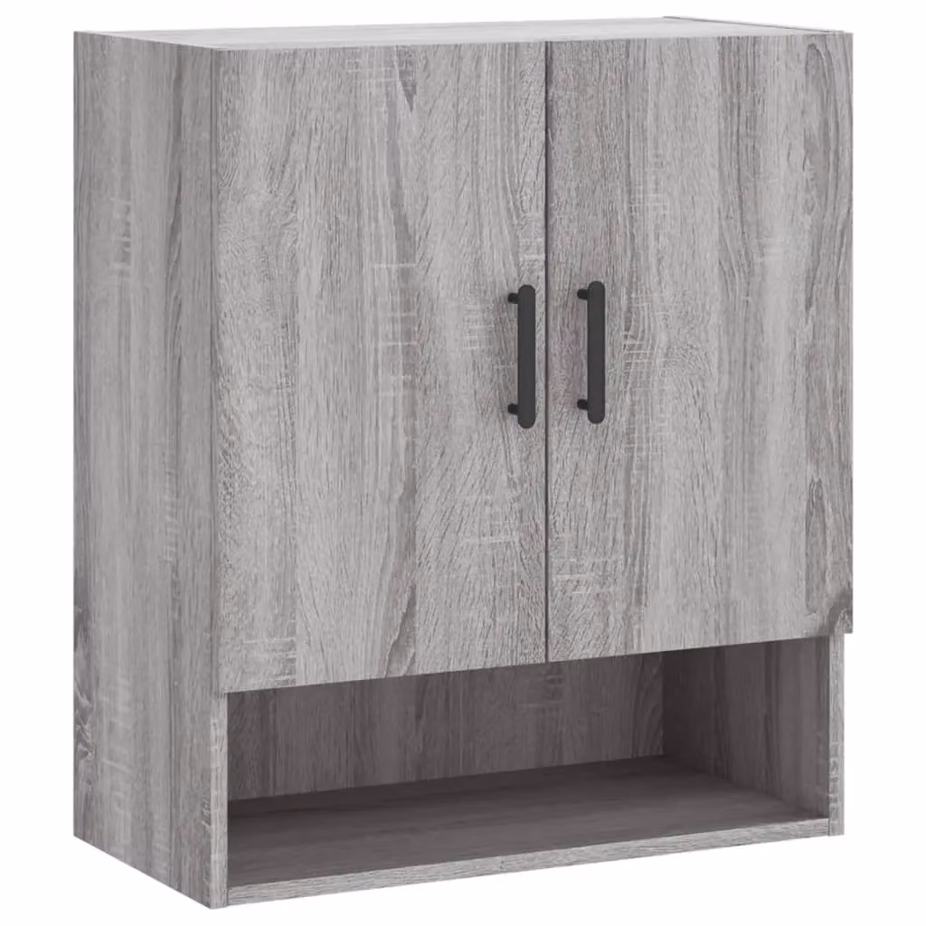 Berkfield Home Wall Cabinet in Grey Sonoma, W/D/H: 60 x 31 x 70 cm – 2