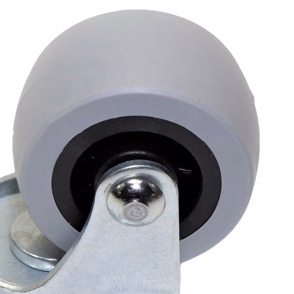 SPETLEK 4-Pack Heavy Duty 40mm Grey Rubber Swivel Castors for Furniture – 3