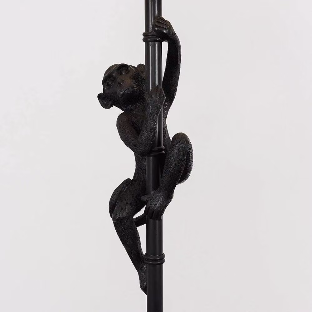 SPETLEK Modern Black and Silver Metal Floor Standing Monkey Hanging Lamp – 3