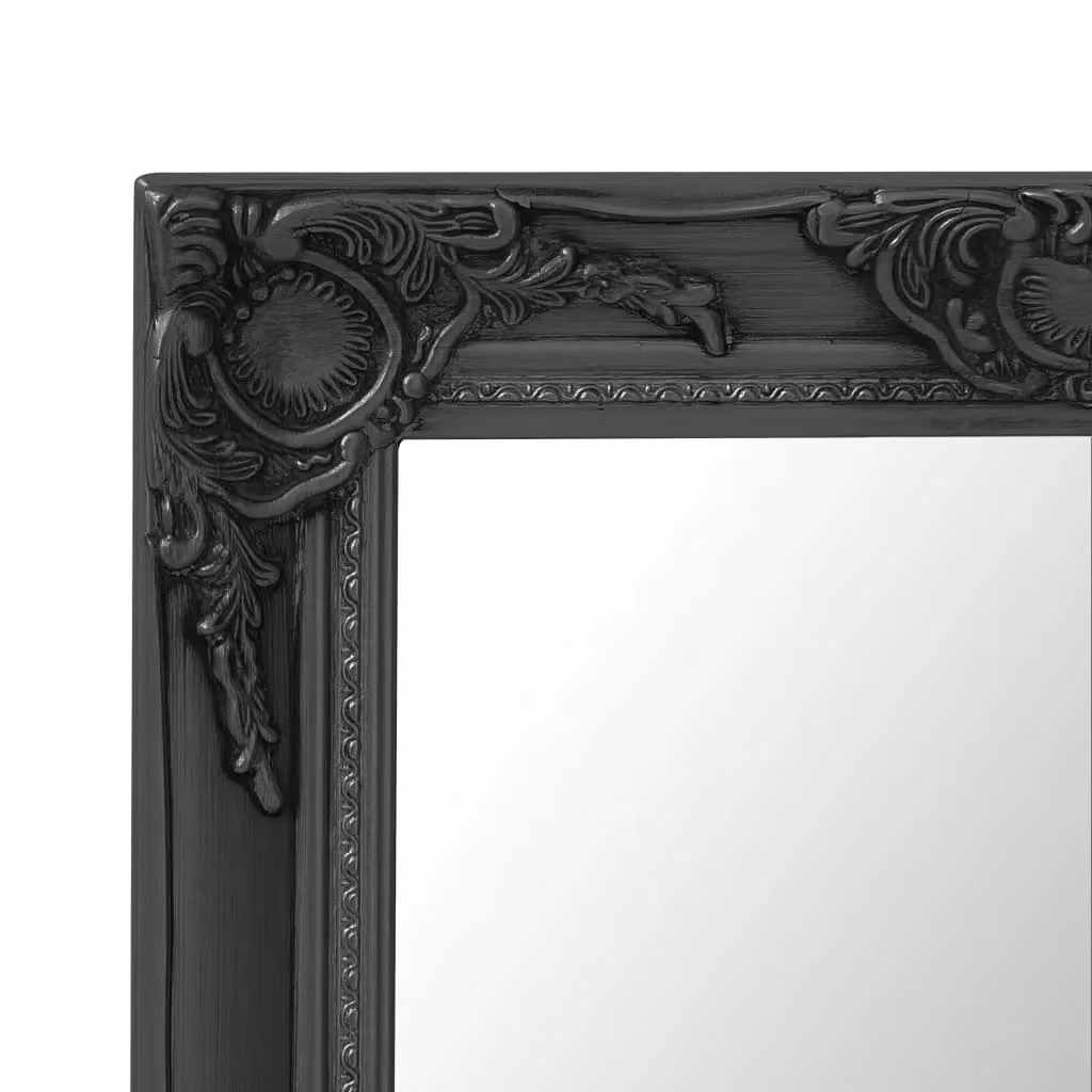 Berkfield Home Antique Baroque Style Rectangular Wall Mirror, Black, W: 50 cm, H: 40 cm – 4