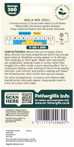 Mr Fothergill's Oh Sow Simple Nigella Blue Flower Seeds – 2