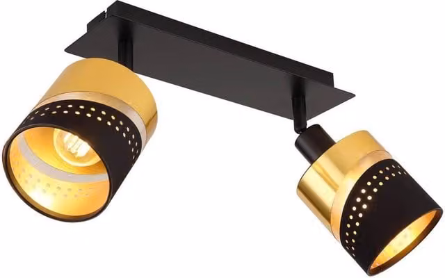 Netlighting Or Twin Ceiling Spotlight in Matt Black with 2x E14 Sockets – 1