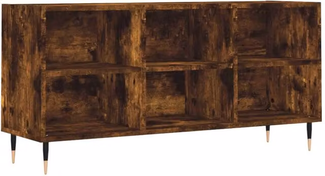 Berkfield Home Industrial TV Cabinet in Smoked Oak Brown, W/D/H: 103.5 x 30 x 50 cm – 1