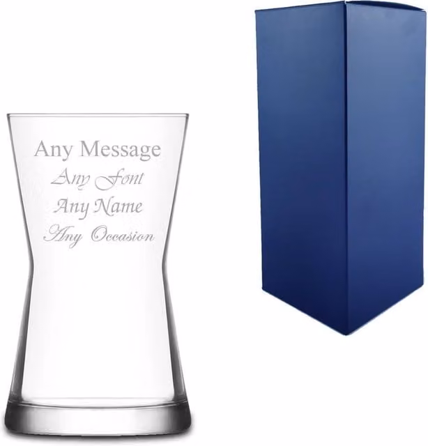 Uniqueful Personalised Derin Hiball Tumbler, 350ml, Clear Glass