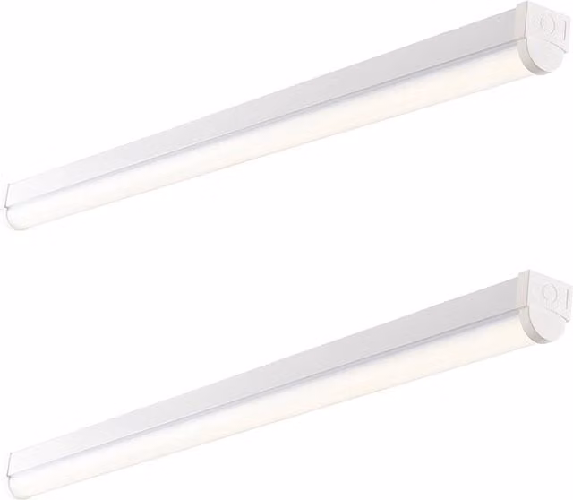 Loops 2 Pack 6ft High Lumen LED Batten Light, 68.5W Cool White, Gloss White and Opal – 1