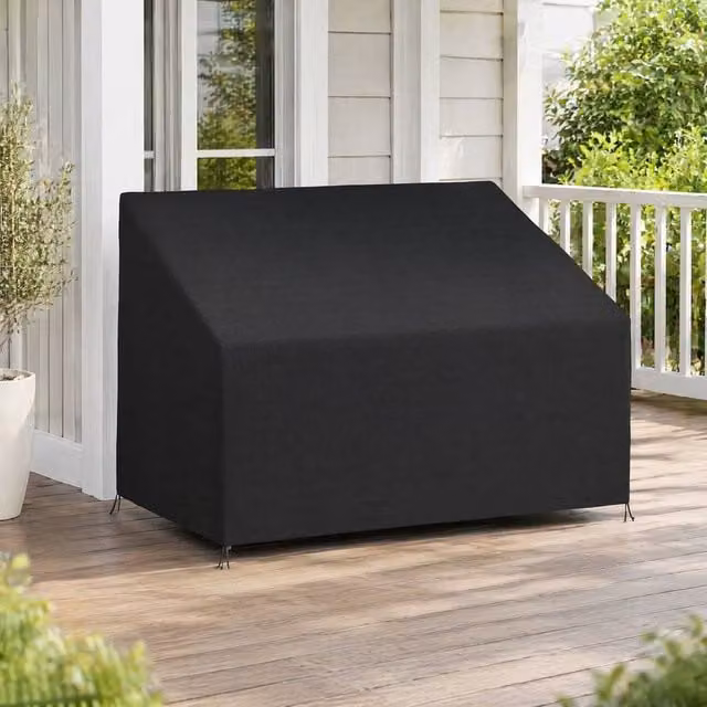 STILVORA Waterproof Black Oxford Cloth Outdoor Sofa Cover