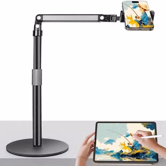 FLAVORA Universal Overhead Table Mobile Phone Stand in Black
