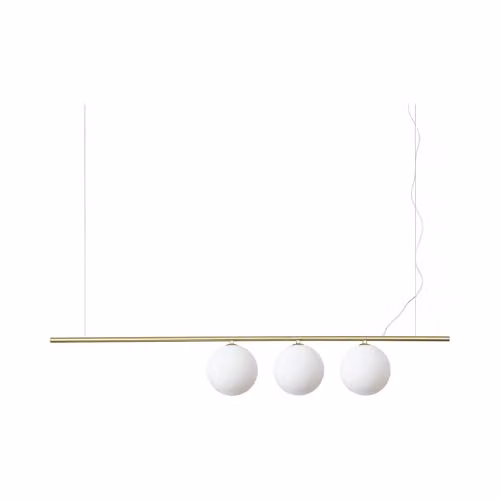 Ideal Lux PERLINE 3 Light Bar Pendant Ceiling Light in Brass