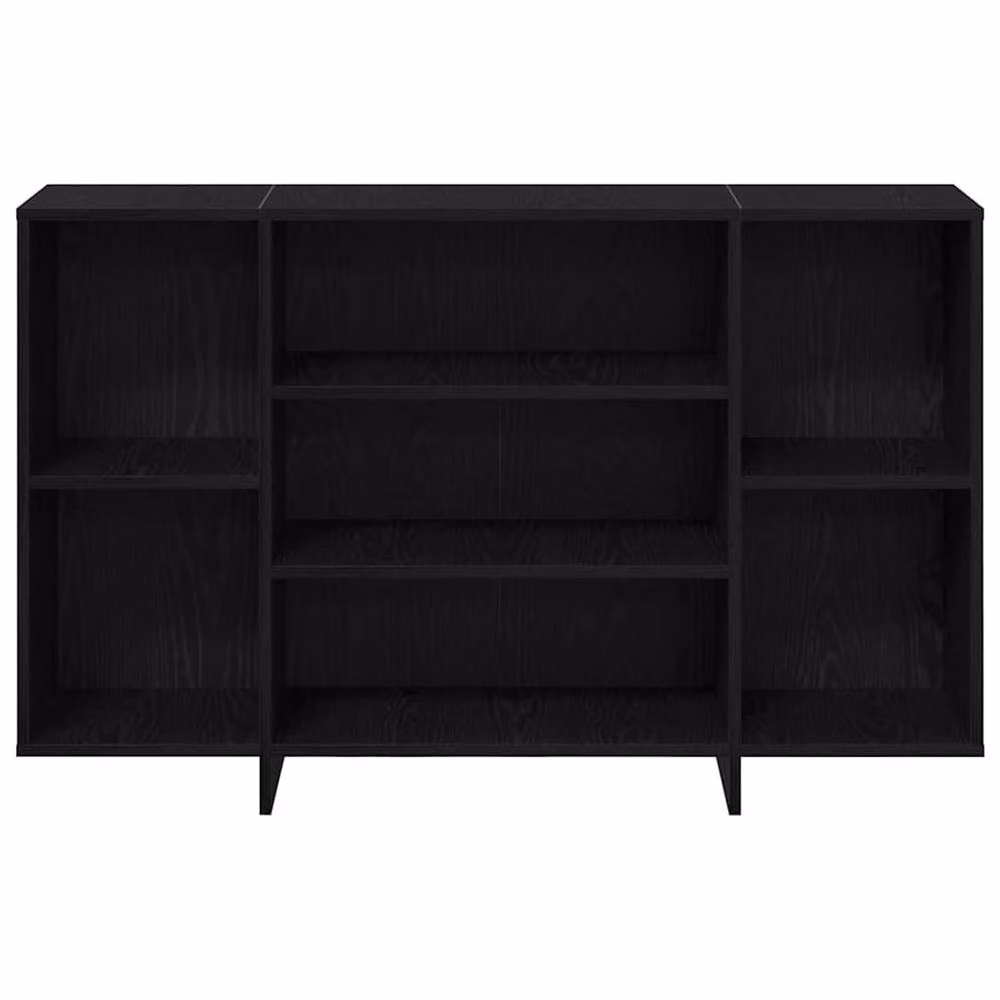 Berkfield Home Modern Sideboard with Shelf in Black Oak, W/D/H: 120 x 30 x 75 cm – 4