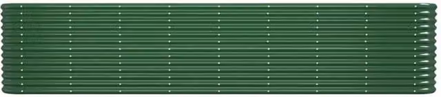 Berkfield Home Garden Green Powder-coated Steel Raised Bed W: 332 cm, D: 40 cm, H: 68 cm – 1