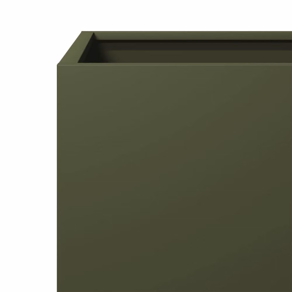 Berkfield Home Steel Garden Planter Tub, Green, W/D/H: 40 x 40 x 40 cm – 4