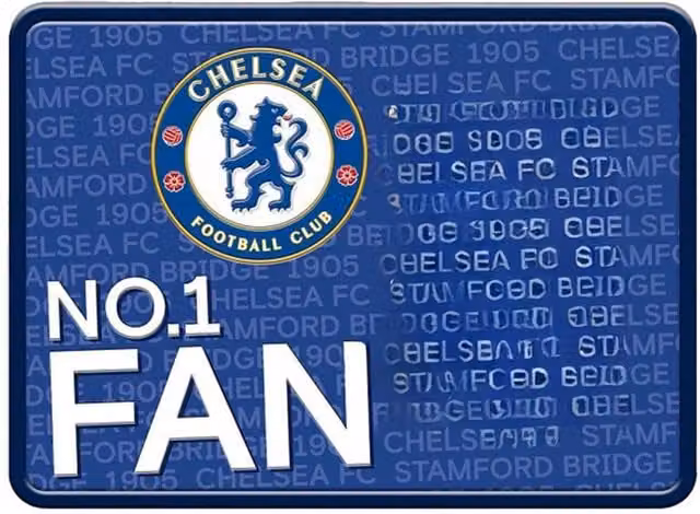 Chelsea FC Metal Embossed Framed Plaque in Blue