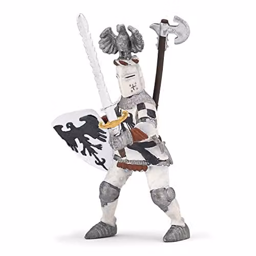 Papo White Knight with Crest Figure from the Fantasy & Medieval Collection, Multicolour
