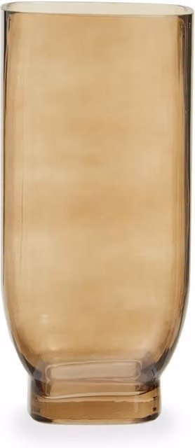 Orsina Modern Geometric Round Glass Vase in Grey and Brown