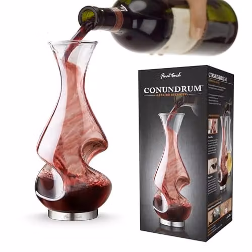 Final Touch Conundrum Wine Decanter, Transparent, 0.375 l