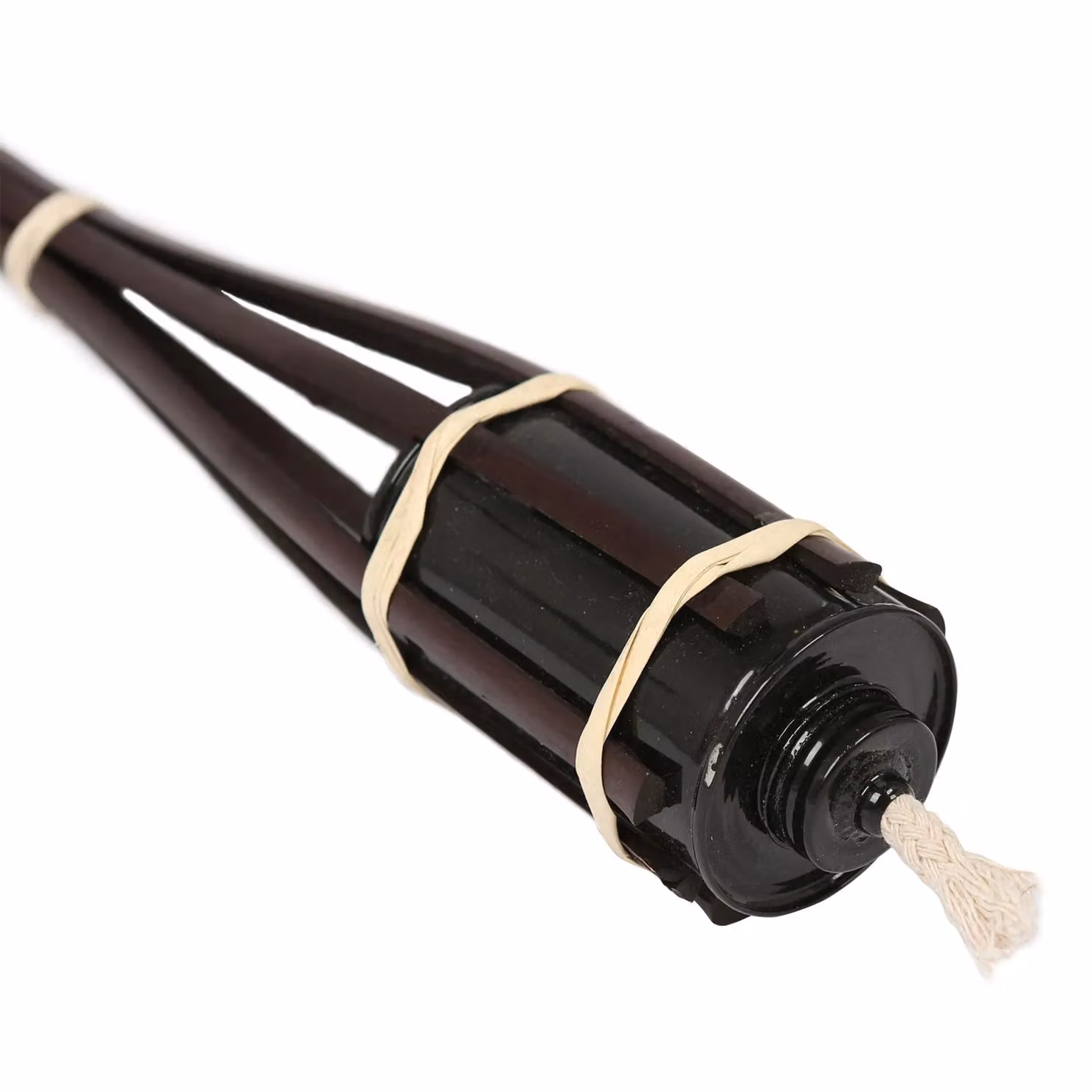 Harbour Housewares Pack of 12 Black Bamboo Garden Fire Torches, Height: 113 cm – 7
