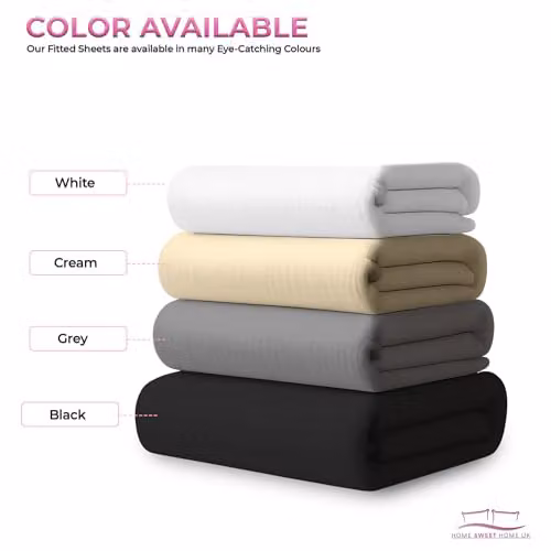 Snug City Luxury 200 Thread Count Cotton Fitted Sheet, Black, Double, W/D/H: 140 x 200 x 30 cm – 6