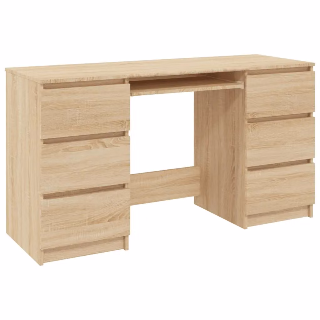 Berkfield Home Writing Desk in Sonoma Oak Brown, W/D/H: 140 x 50 x 77 cm – 2