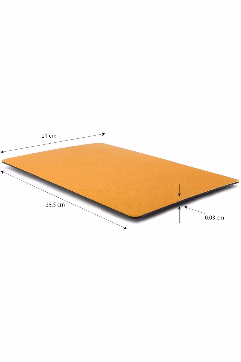 Lara-May Set of 6 Mustard Yellow Recycled Leather Placemats and Coasters, W: 28 cm, D: 21 cm – 3