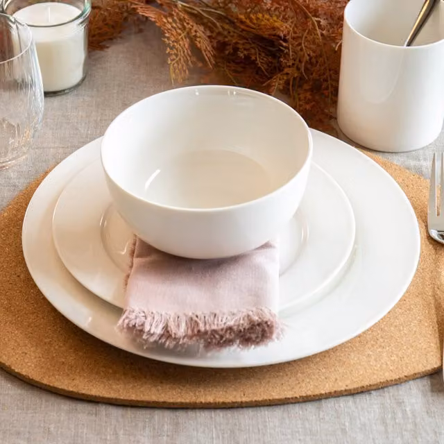 Mikasa Egret 12-Piece Bone China Dinner Set in White