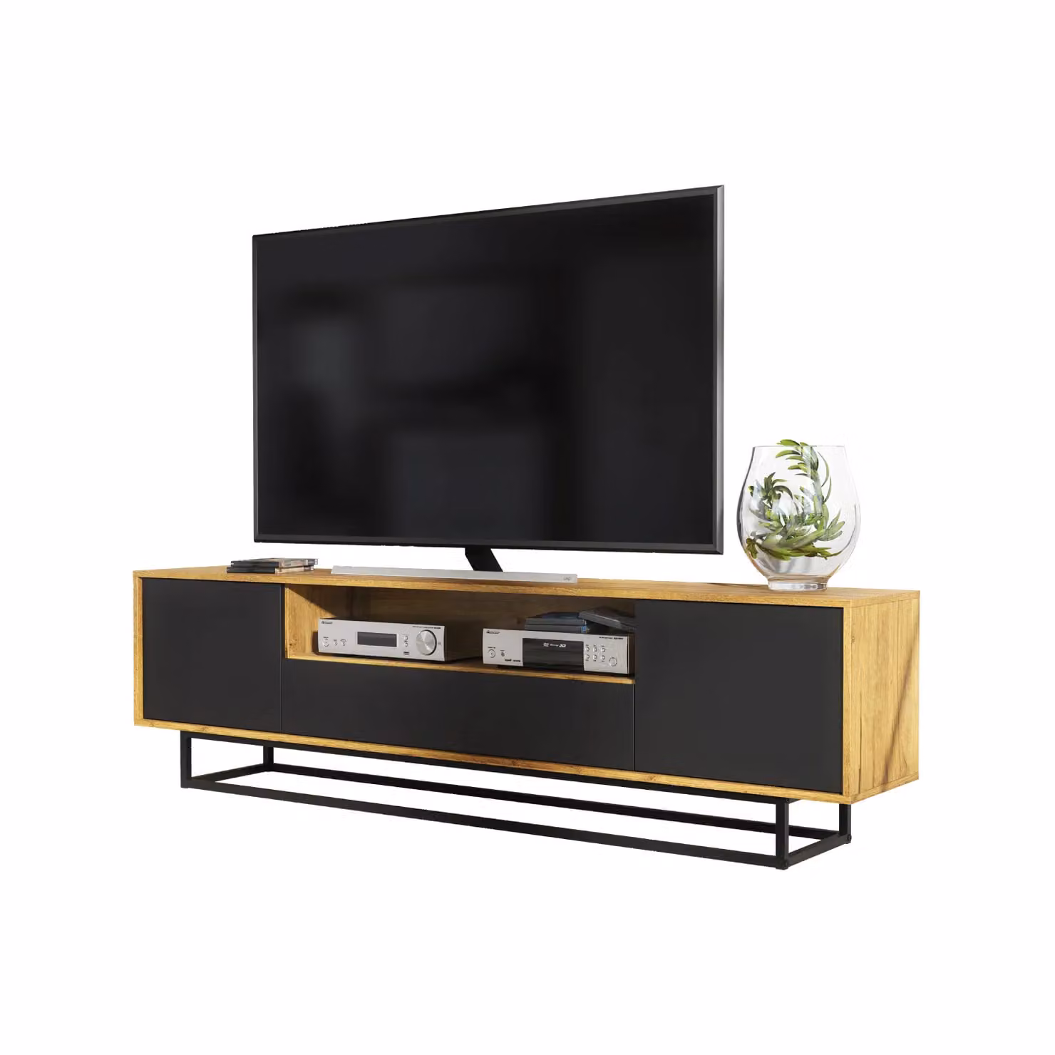 Mex Furniture LTD Loft Industrial TV Unit in Brown, W: 200 cm – 3