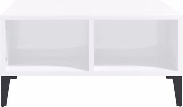 Berkfield Home Modern Square Coffee Table in High Gloss White, W/D/H: 60 x 60 x 30 cm